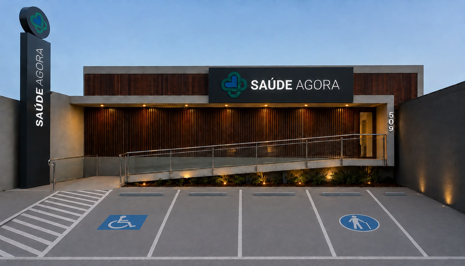 Fachada da Saúde Agora em Goiânia