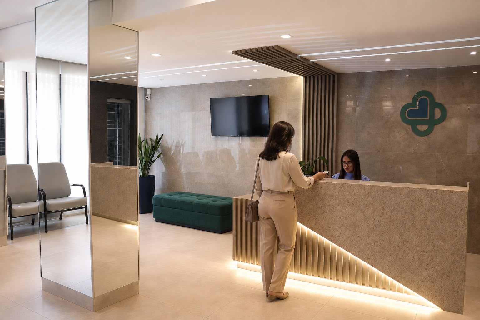 Recepção principal da Saúde Agora